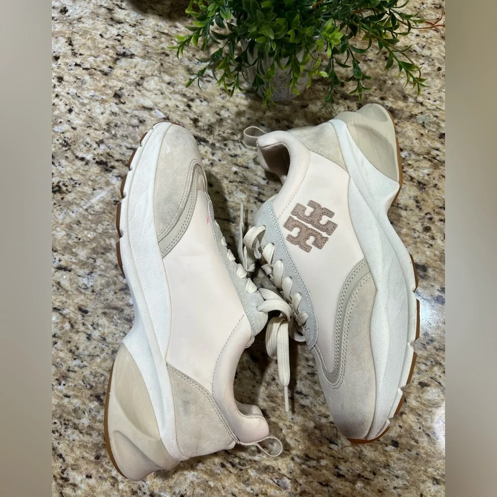 TORY BURCH Suede Good Luck Low Top Training Sneakers 10